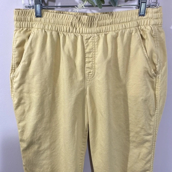 GAP Easy Pant Pull On Elastic Waist Yellow M Petite - Picture 2 of 16